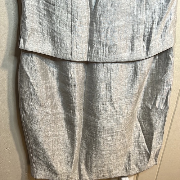 Jessica Howard Silver Dress w Beadwork - Picture 3 of 8